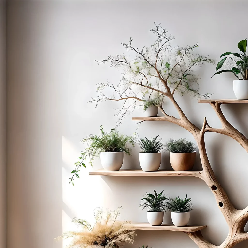 Tree-Shaped Wooden Bookshelf – Decorative Bookcase for Living Room - Image 4