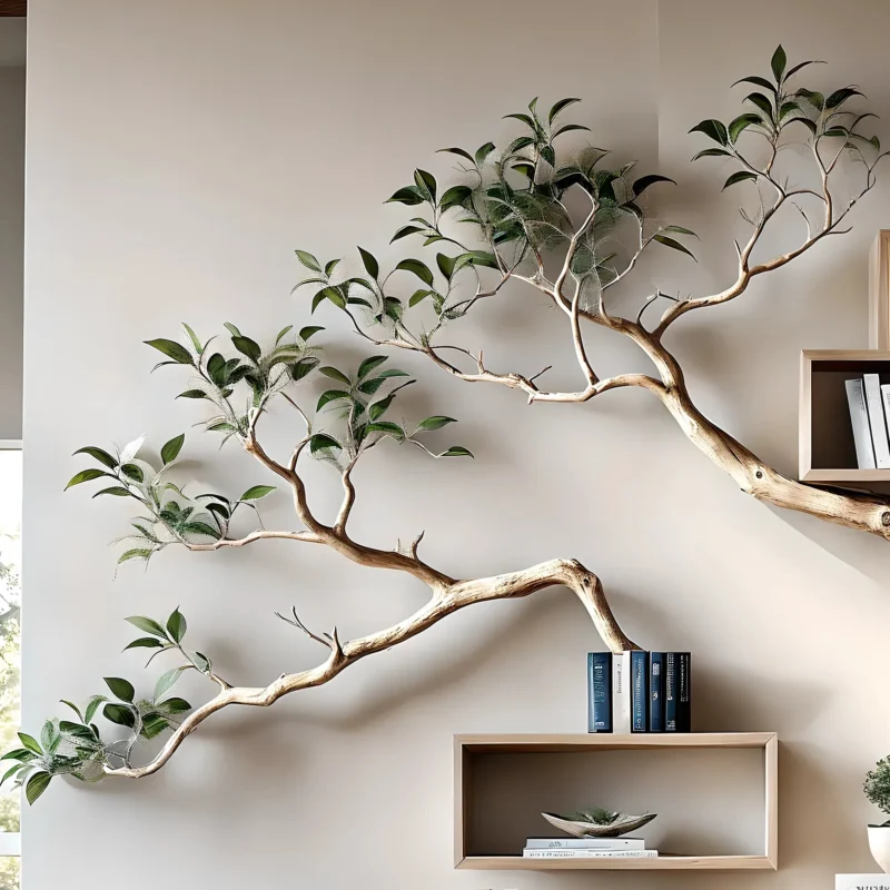 Branch-Shaped Bookshelf – Stylish & Artistic Wooden Storage - Image 2